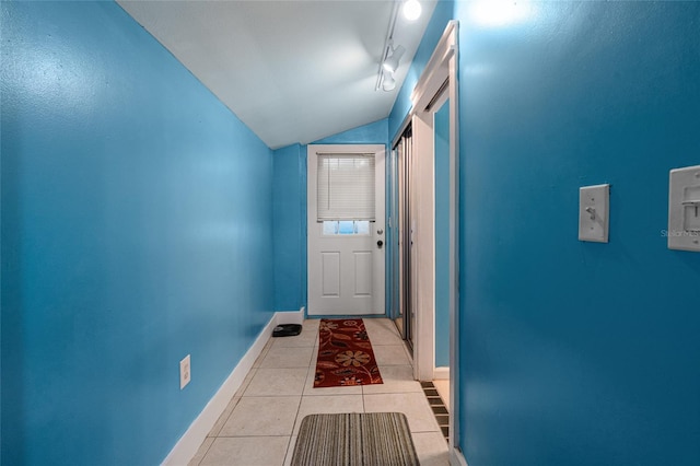 11 62nd St, Yankeetown, FL 34498 - entryway with vaulted ceiling and light tile patterned flooring