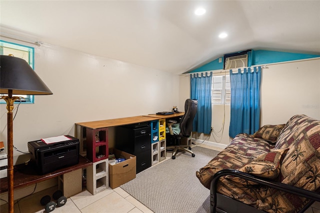 11 62nd St, Yankeetown, FL 34498 - home office featuring lofted ceiling and a wall unit AC