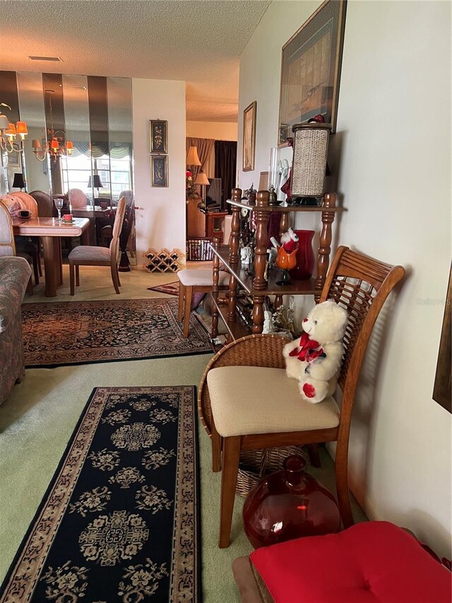 8552 SW 92nd Ln Unit C, Ocala, FL 34481 - living area with carpet flooring and a textured ceiling