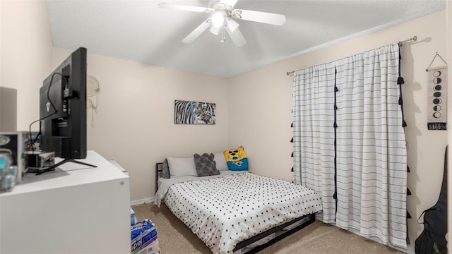 705 Guava Dr, Saint Augustine, FL 32095 - carpeted bedroom with a ceiling fan