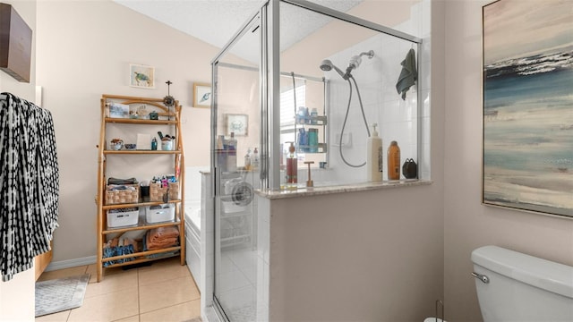705 Guava Dr, Saint Augustine, FL 32095 - bathroom featuring a stall shower and tile patterned floors