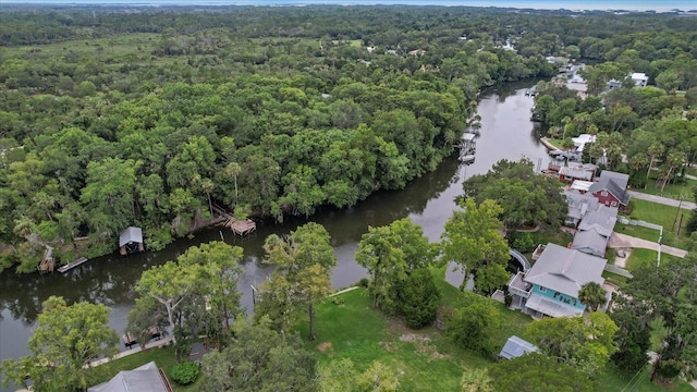 5328 Riverside Dr, Yankeetown, FL 34498 - aerial overview of property's location with a large body of water and a heavily wooded area