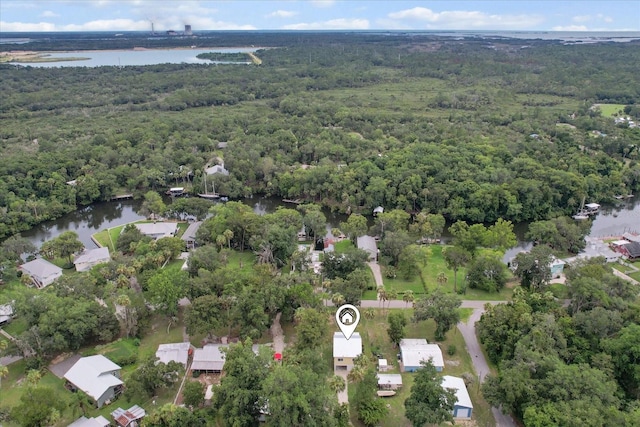 5328 Riverside Dr, Yankeetown, FL 34498 - aerial view of property's location featuring a heavily wooded area and a large body of water