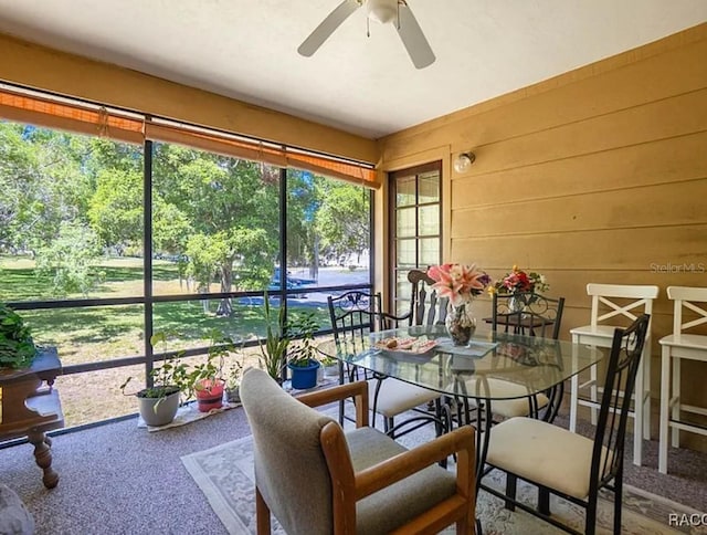 210 E Glassboro Ct Unit 6A, Hernando, FL 34442 - sunroom / solarium with a ceiling fan and outdoor dining space