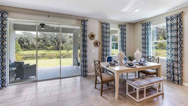 4253 SW 54th Street Rd, Ocala, FL 34474 - dining area featuring tile patterned flooring and a ceiling fan
