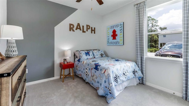 4253 SW 54th Street Rd, Ocala, FL 34474 - carpeted bedroom with baseboards and a ceiling fan