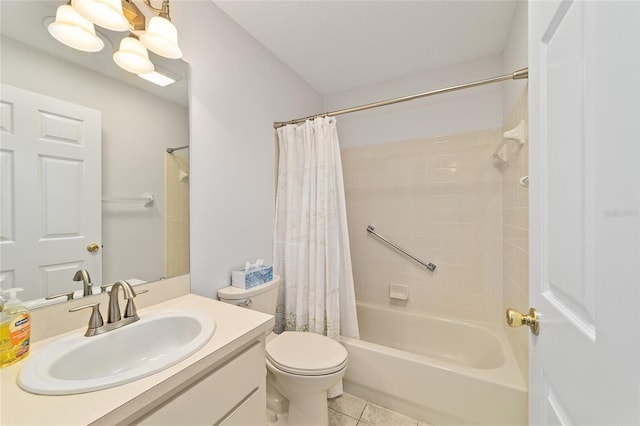 9117 SW 93rd Cir, Ocala, FL 34481 - full bath featuring vanity, shower / bath combination with curtain, and tile patterned floors