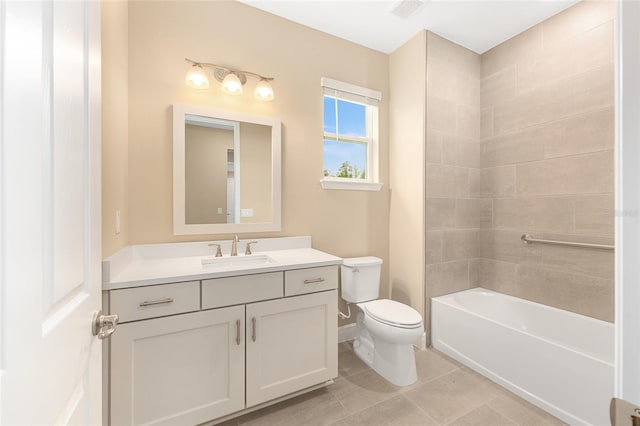 10833 SW 101st Loop, Ocala, FL 34481 - full bathroom featuring vanity, tile patterned floors, and  shower combination