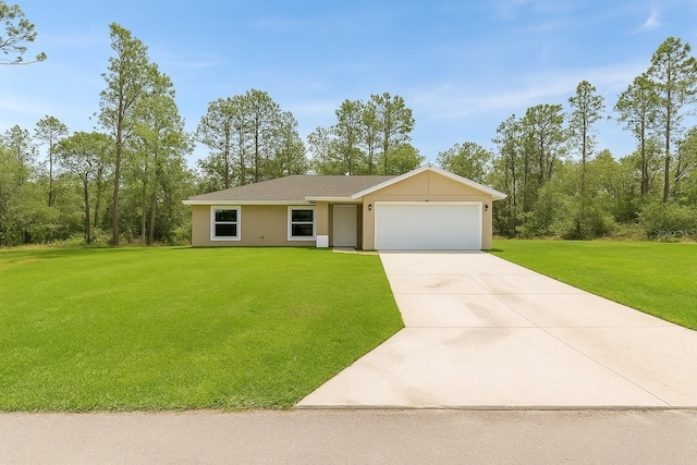 1581 SW Paradise Heights Rd, Dunnellon, FL 34431 - single story home with an attached garage, driveway, and a front yard