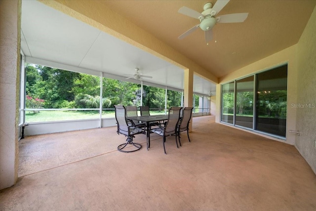 19583 SW 77th Loop, Dunnellon, FL 34432 - sunroom / solarium featuring a ceiling fan and healthy amount of natural light