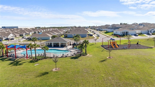 547 Tanaro Ln, Haines City, FL 33844 - aerial view of residential area with a pool