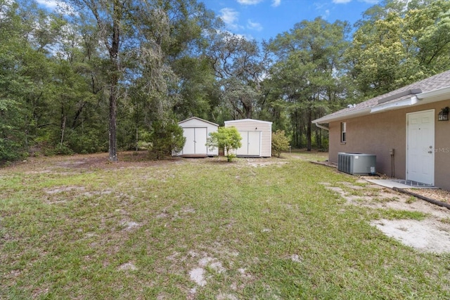 2105 E Dearborn Dr, Hernando, FL 34442 - view of grassy yard with a storage shed