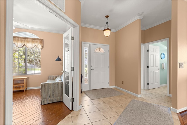 5543 NW 25th Loop, Ocala, FL 34482 - foyer with crown molding and baseboards