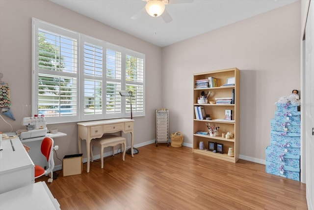 9251 SW 94th Loop, Ocala, FL 34481 - office featuring wood finished floors and ceiling fan
