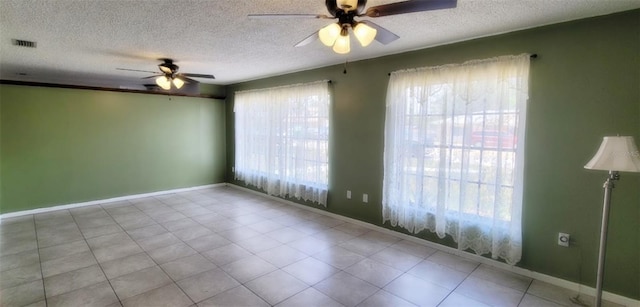 406WRIGHTST Wright St, Inverness, FL 34452 - spare room with ceiling fan and a textured ceiling