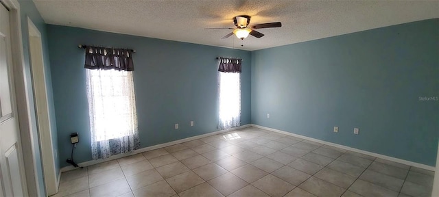406WRIGHTST Wright St, Inverness, FL 34452 - tiled spare room featuring a ceiling fan and a textured ceiling