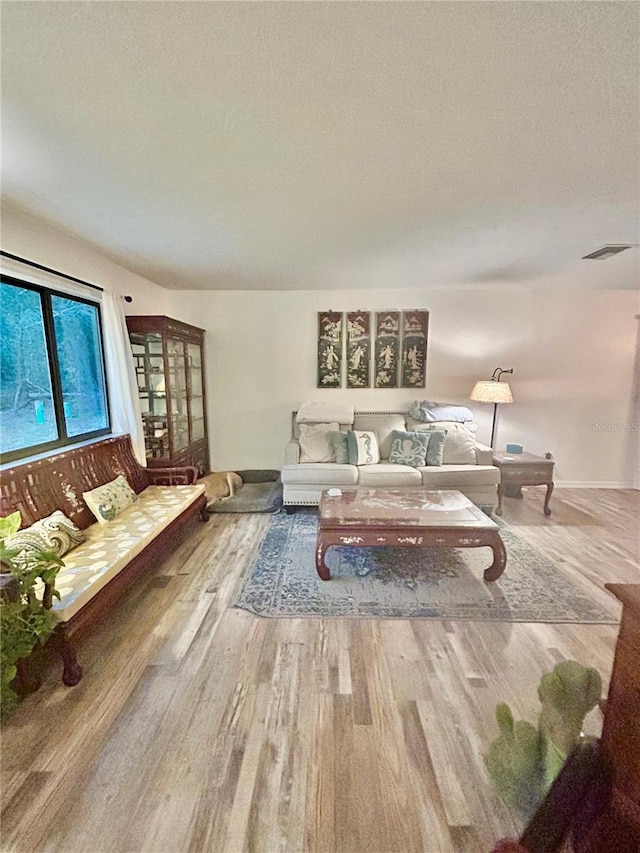 2214 NE 45th Ave Unit 3, Ocala, FL 34470 - living area featuring wood finished floors and baseboards