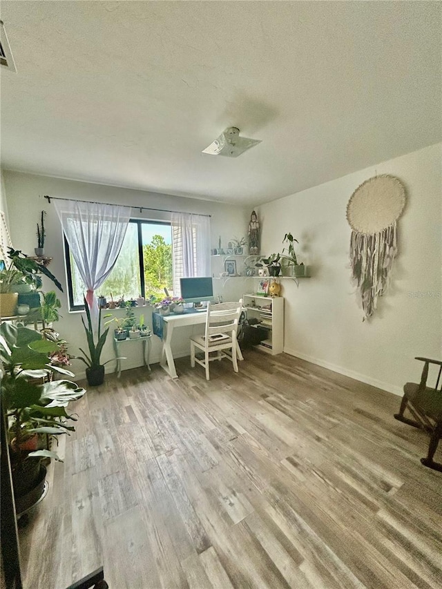 2214 NE 45th Ave Unit 3, Ocala, FL 34470 - office space with wood finished floors and a textured ceiling