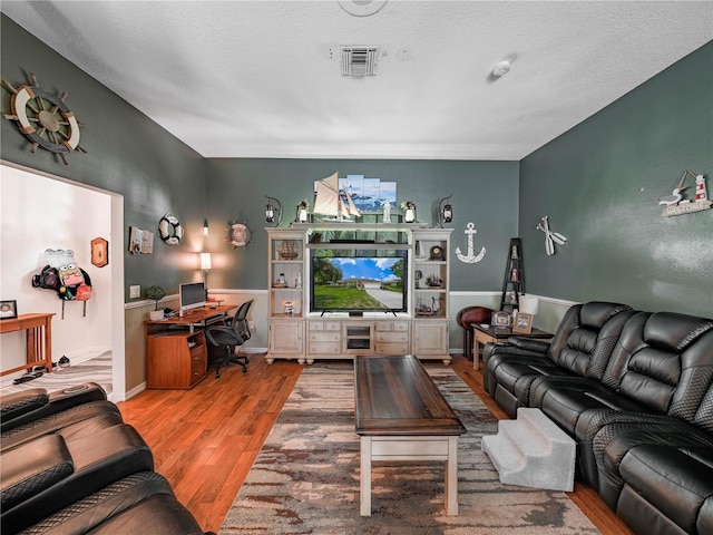 living room featuring light hardwood / wood-style floors