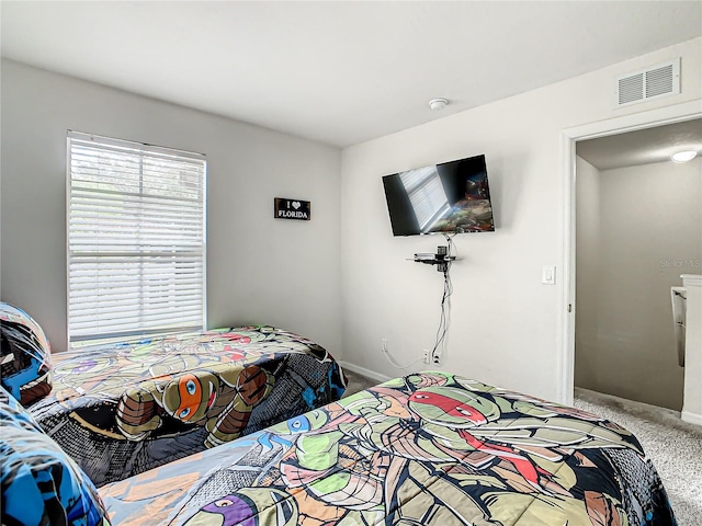 bedroom with carpet