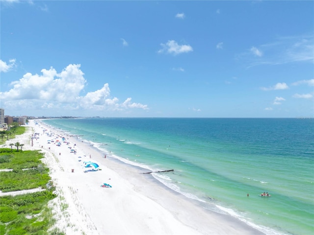 property view of water with a view of the beach