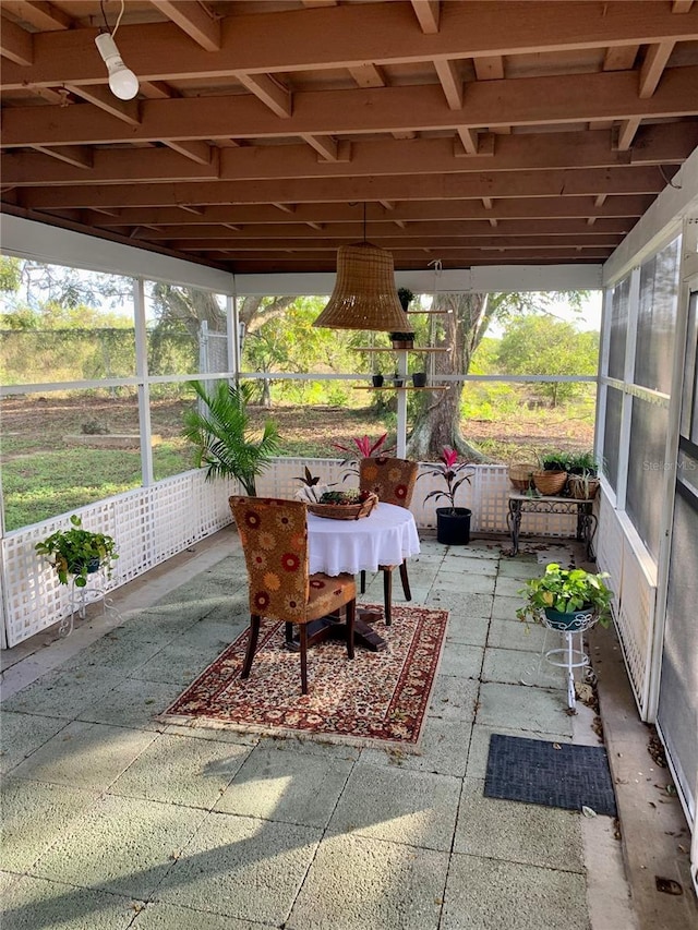 view of sunroom