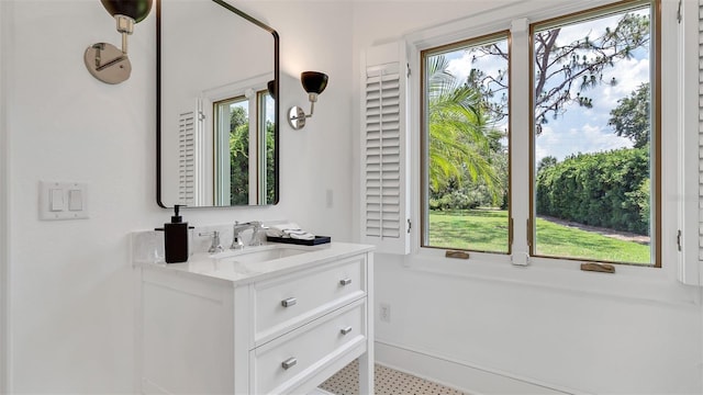 2300 N Scenic Hwy Unit 111, Lake Wales, FL 33898 - bathroom with vanity and baseboards