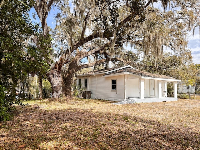 view of home's exterior with a patio area