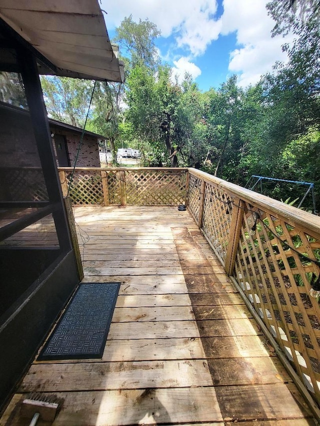 view of wooden deck