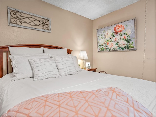 bedroom with a textured ceiling