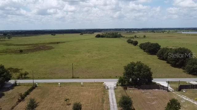 bird's eye view featuring a rural view