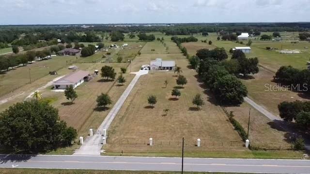 drone / aerial view featuring a rural view