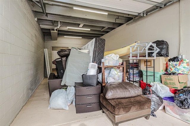view of storage room