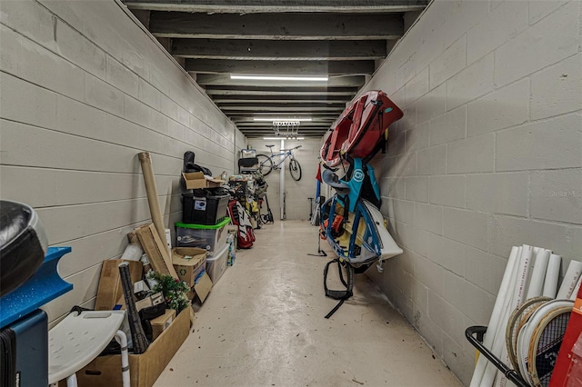 view of basement