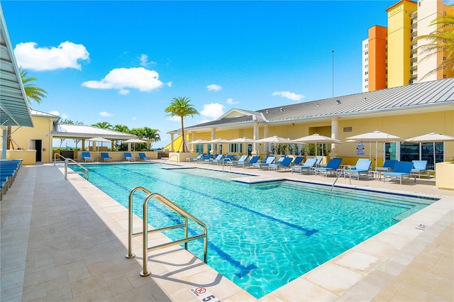 view of pool with a patio area