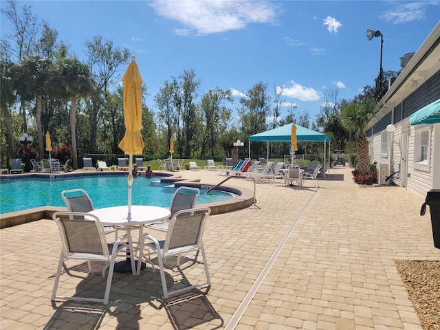 view of pool with a patio