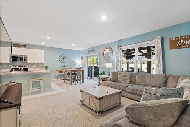 view of carpeted living room