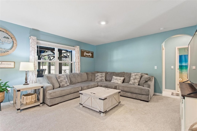 view of carpeted living room