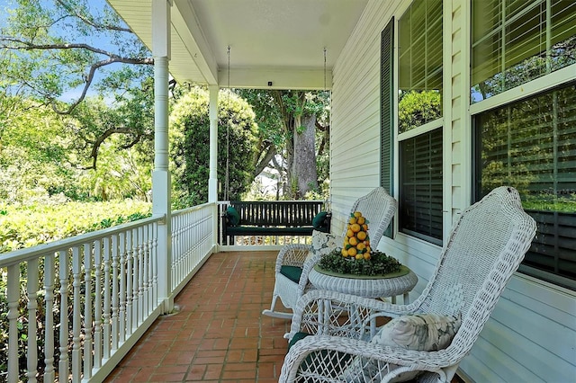 balcony with a porch