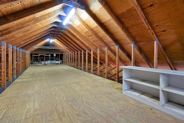 view of attic