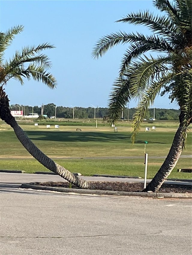 view of community featuring a lawn