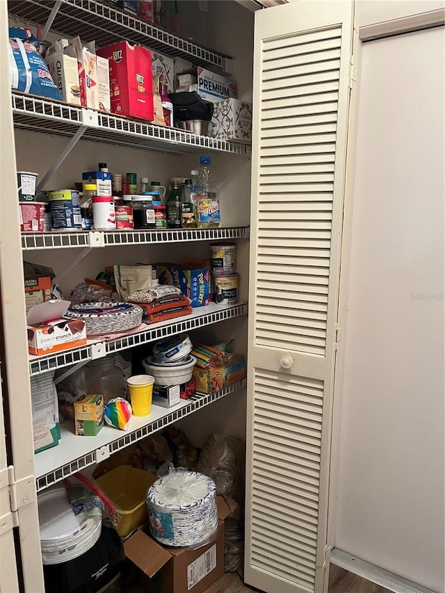 view of pantry