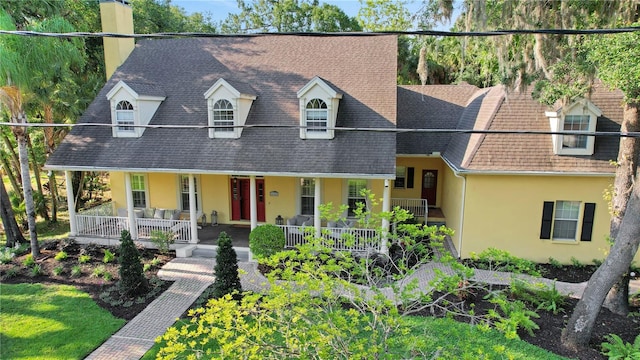 view of front of home with a porch