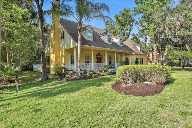 8608 Poinsettia Dr, Temple Terrace, FL 33637 - cape cod house with covered porch and a front yard