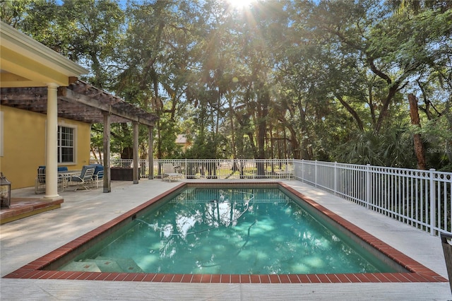 8608 Poinsettia Dr, Temple Terrace, FL 33637 - view of pool with a patio and a pergola