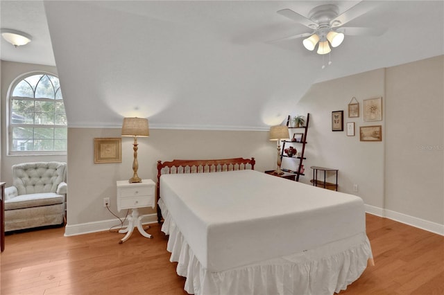 8608 Poinsettia Dr, Temple Terrace, FL 33637 - bedroom featuring light hardwood / wood-style floors and ceiling fan