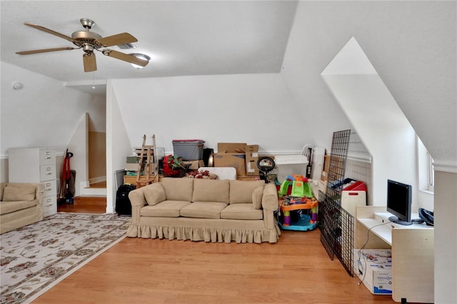 8608 Poinsettia Dr, Temple Terrace, FL 33637 - living room featuring hardwood / wood-style flooring and ceiling fan