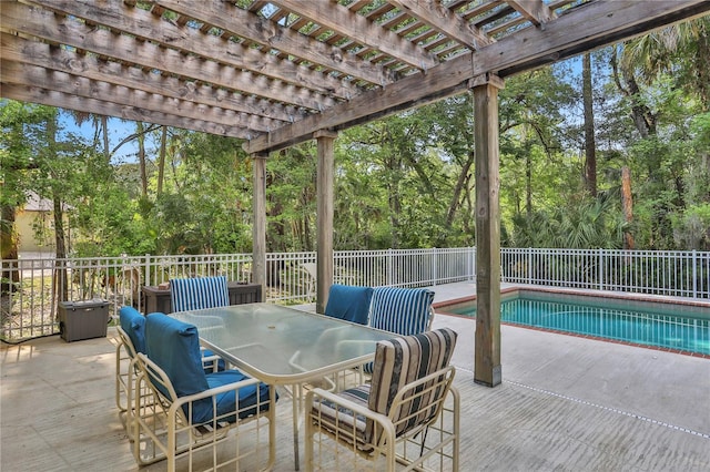 8608 Poinsettia Dr, Temple Terrace, FL 33637 - view of patio with a fenced in pool and a pergola
