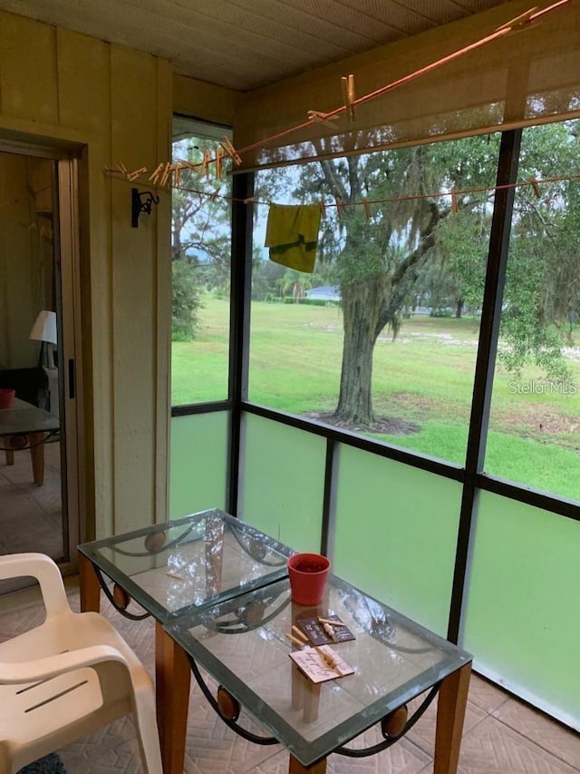 view of sunroom