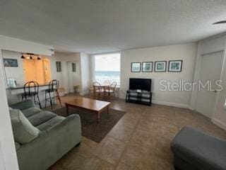 view of tiled living room